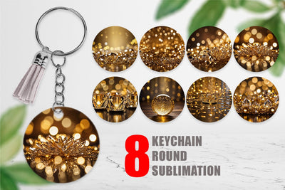 Keychain Crystal Gold Sublimation artnoy 