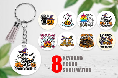 Keychain Cute Halloween Sublimation artnoy 