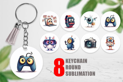 Keychain Cyber Monday Craze Sublimation artnoy 