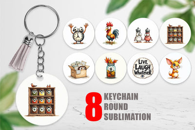 Keychain Cynical Farmhouse Decor Sublimation artnoy 