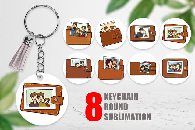 Keychain Dad’s Wallet Sublimation artnoy 