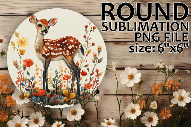 Keychain Design Featuring Deer and Floral Pattern Sublimation afrosvg 