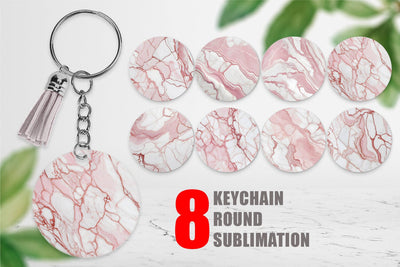 Keychain Design Pink Marble Texture Sublimation artnoy 