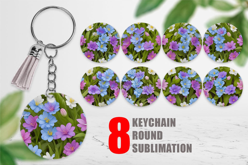 Spring Keychain Designs Keychain Design Spring flowers Pattern - So Fontsy