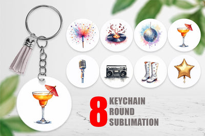 Keychain Disco Diva Mom Sublimation artnoy 