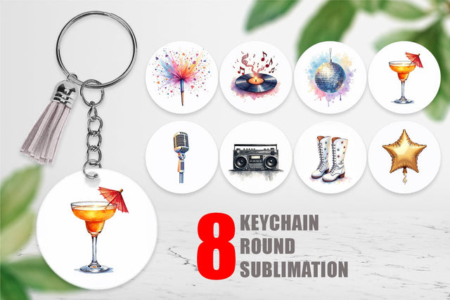 Keychain Disco Diva Mom Sublimation artnoy 