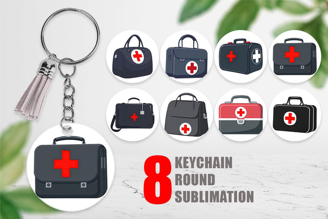 Keychain Doctor Bag Sublimation artnoy 