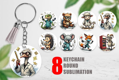 Keychain Doctor Chaos Critters Sublimation artnoy 