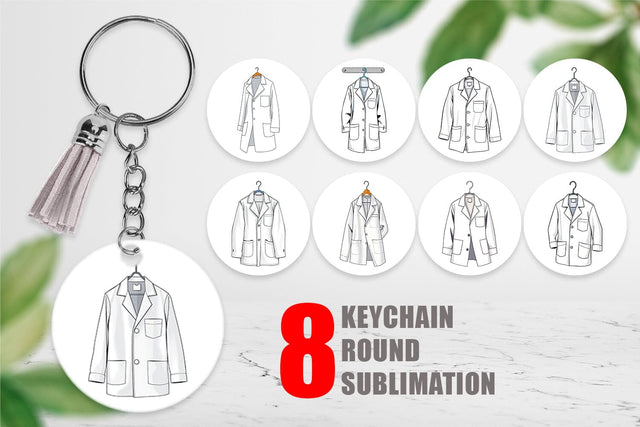 Keychain Doctor Coat Sublimation artnoy 