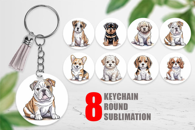 Keychain Dog Nursery Sublimation artnoy 