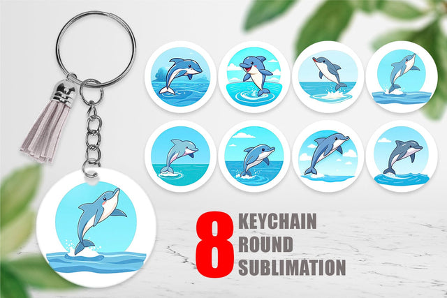 Keychain Dolphin Sublimation artnoy 