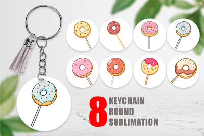 Keychain Donut Stick Sublimation artnoy 
