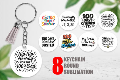 Keychain Doodle Marker 100 Days of School Sublimation artnoy 