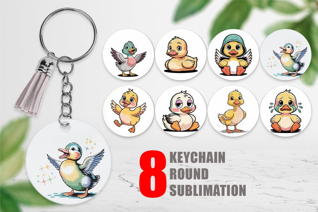 Keychain Duck Mood Sublimation artnoy 