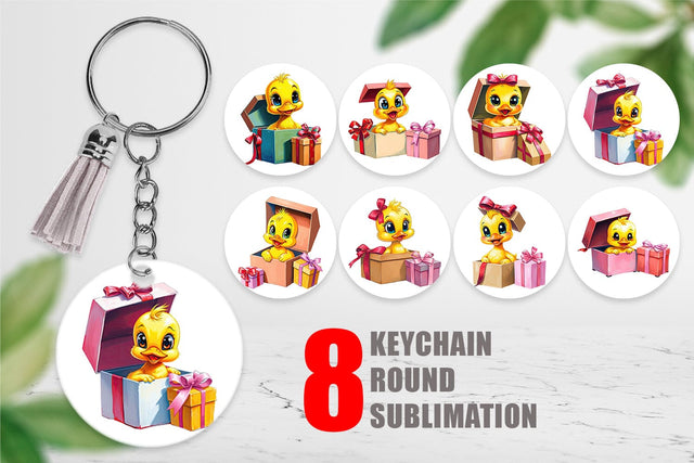 Keychain Duckling Gift Sublimation artnoy 