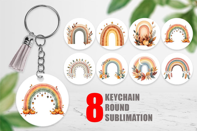Keychain Earthy Boho Fall Sublimation artnoy 