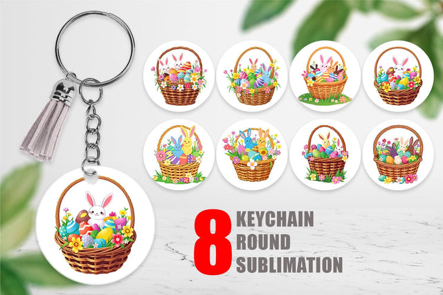 Keychain Easter Basket Sublimation artnoy 