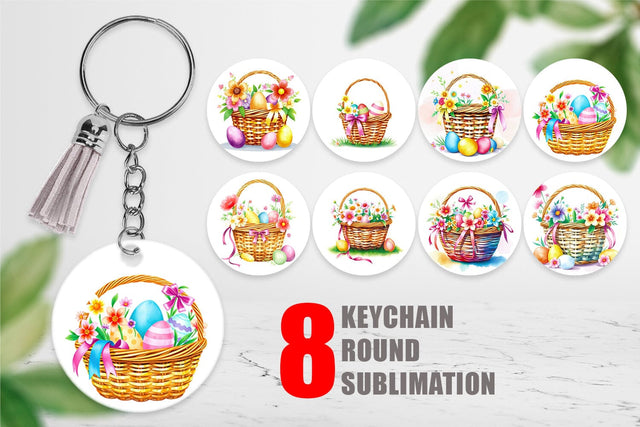 Keychain Easter Basket Sublimation artnoy 