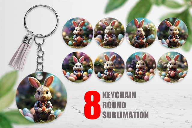 Keychain Easter Bunny Sublimation artnoy 