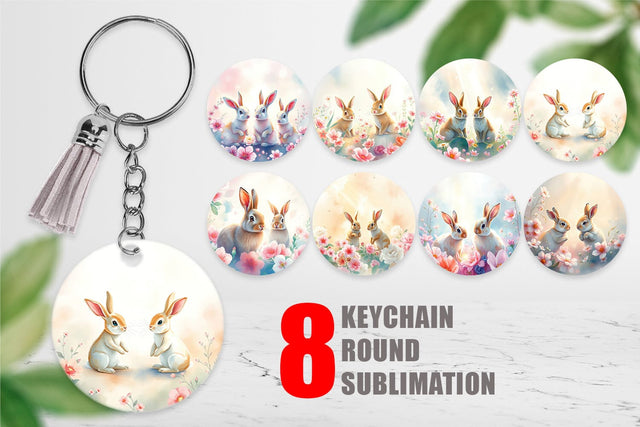 Keychain Easter Bunny Sublimation artnoy 