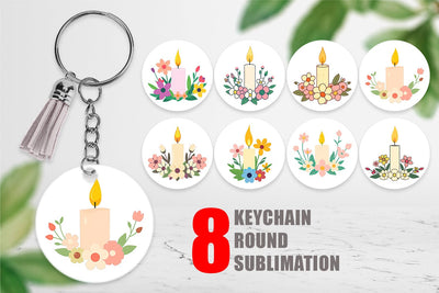 Keychain Easter Candle Sublimation artnoy 