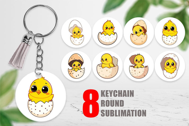 Keychain Easter Chick Sublimation artnoy 