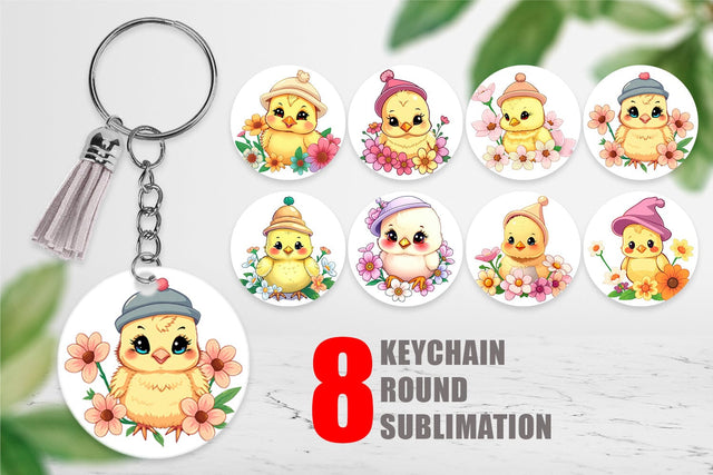 Keychain Easter Chick Sublimation artnoy 