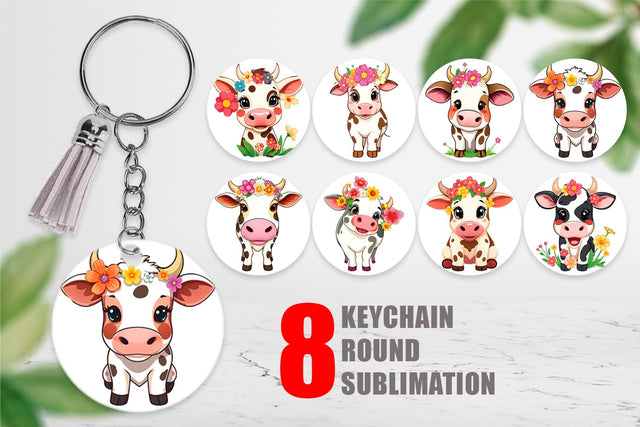 Keychain Easter Cow Sublimation artnoy 