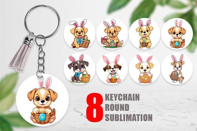 Keychain Easter Dog Sublimation artnoy 