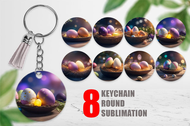 Keychain Easter Egg Bokeh Sublimation artnoy 