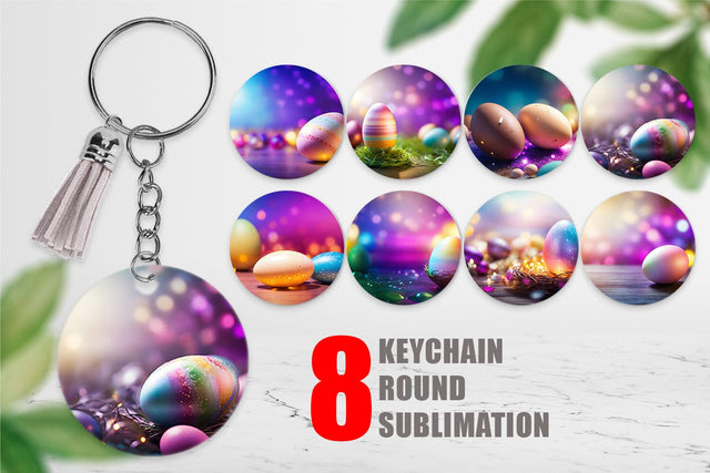 Keychain Easter Egg Bokeh Sublimation artnoy 