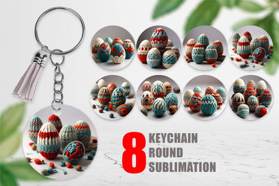 Keychain Easter Egg Embroidery Sublimation artnoy 
