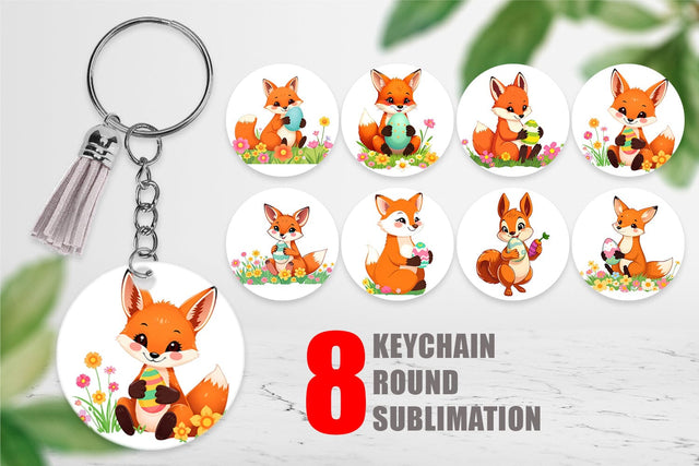 Keychain Easter Fox Sublimation artnoy 