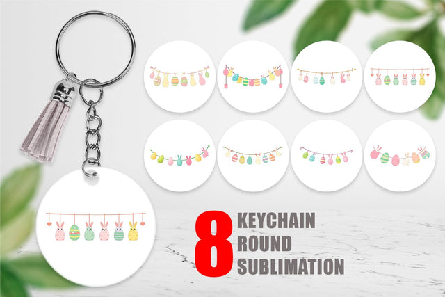 Keychain Easter Garland Sublimation artnoy 