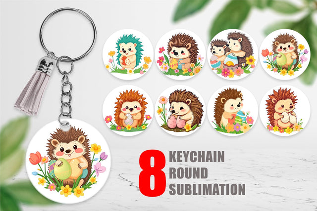 Keychain Easter Hedgehog Sublimation artnoy 