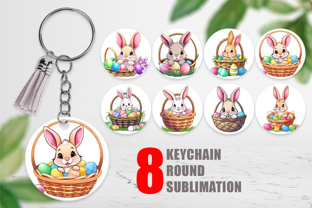 Keychain Easter Rabbit Sublimation artnoy 
