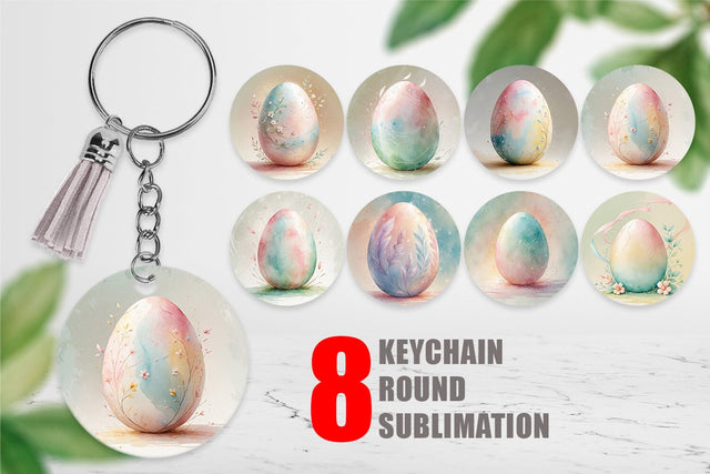 Keychain Eggs Easter Sublimation artnoy 