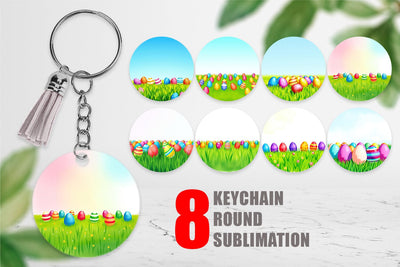 Keychain Eggs on Grass Sublimation artnoy 