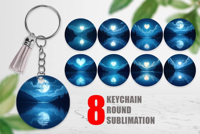 Keychain Enchanted Lake Sublimation artnoy 