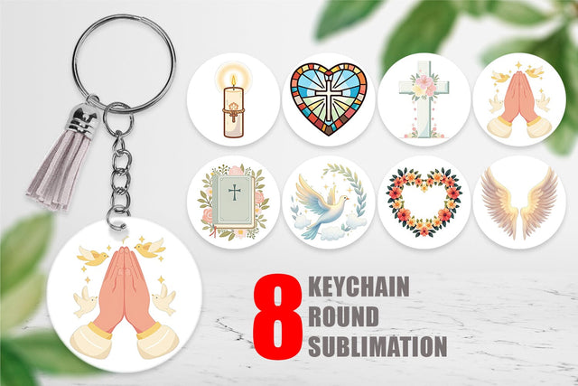 Keychain Faithful Pastels Sublimation artnoy 