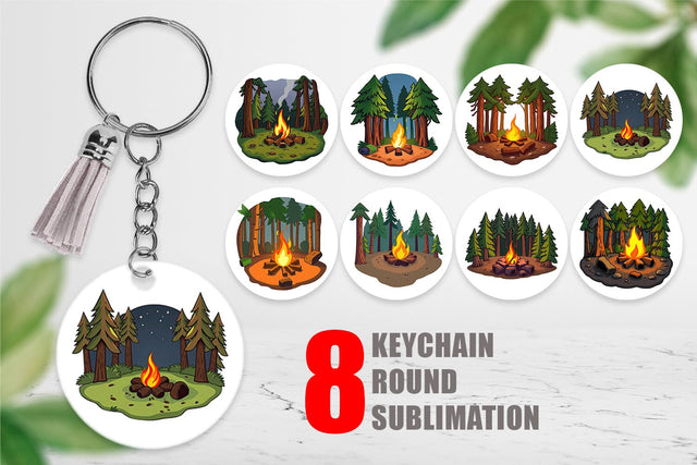 Keychain Fallen Log Sublimation artnoy 
