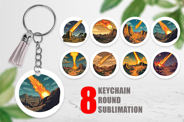 Keychain Falling Meteor Sublimation artnoy 