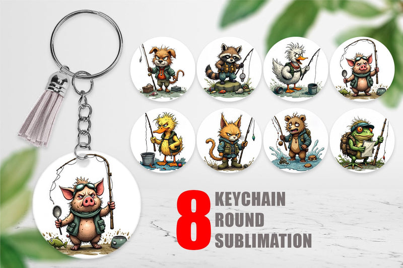 Keychain Fishing Grumps Sublimation artnoy 