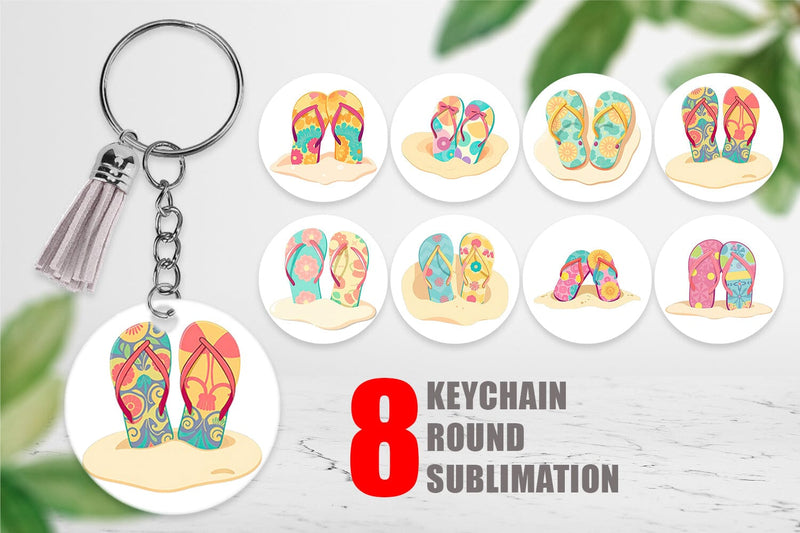 Keychain Flip-Flops Sublimation artnoy 