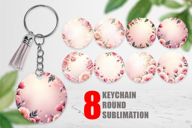 Keychain Floral Elegance Sublimation artnoy 