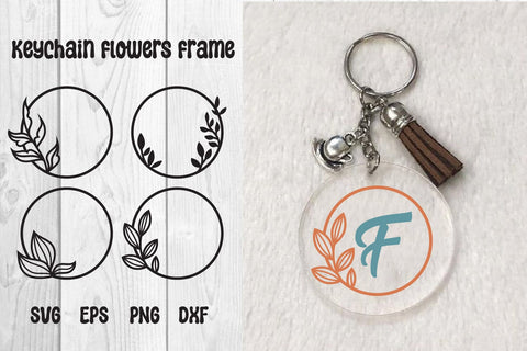 Keychain Flower frame svg, dxf, eps, png SVG dadan_pm 