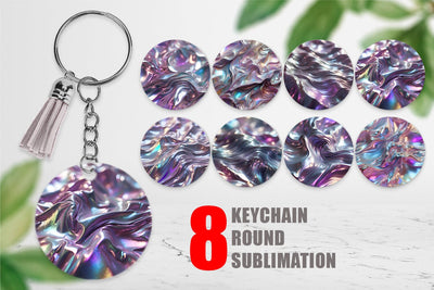 Keychain Flowy Holographic Sublimation artnoy 