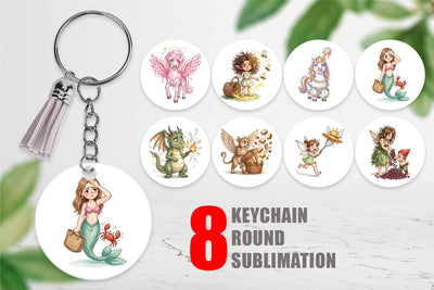 Keychain Frazzled Magic Mom Chaos Sublimation artnoy 
