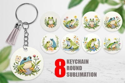 Keychain Frog Embroidery Sublimation artnoy 