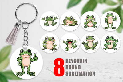 Keychain Frog Mood Sublimation artnoy 